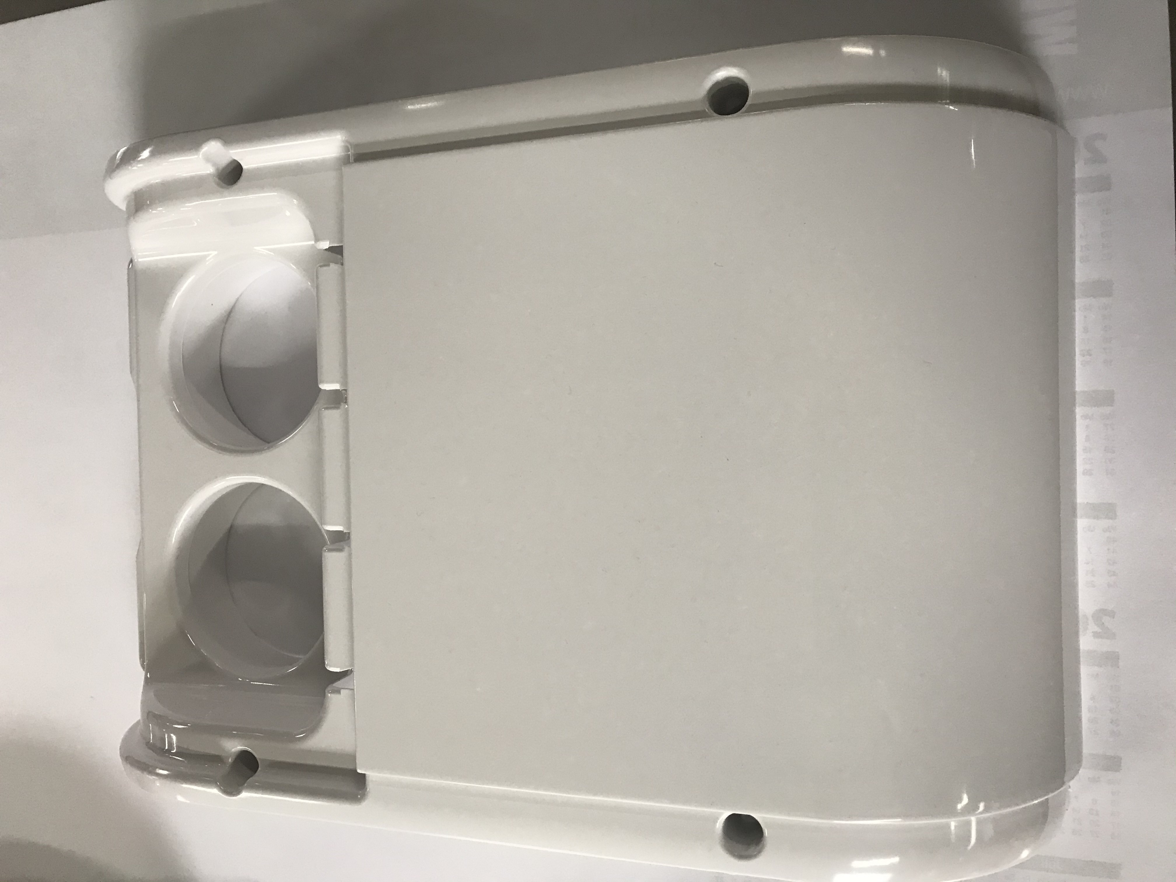 Rahmen Abdeckung Becherspender weiss