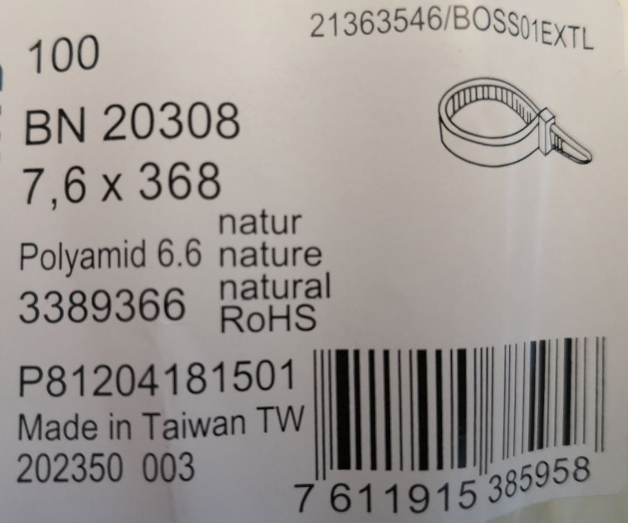 Kabelbinder 7,6 x 368 mm