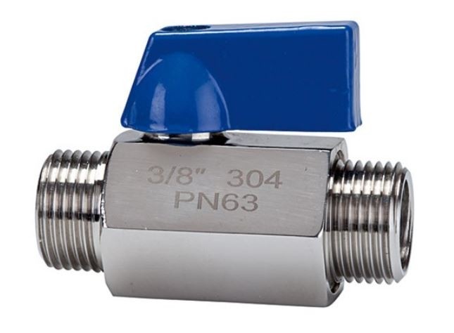 Durchgangs Kugelhahn 3/8" AG- AG