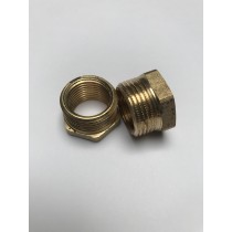 Überschnitt 3/4" x 1/2" Messing blank