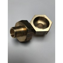 1025001 - Messing Übergang blank 3/4" x 3/8"