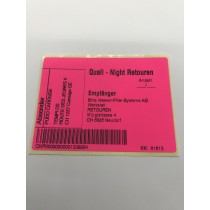 Gebrauchte Retourenetikette Qualinight
