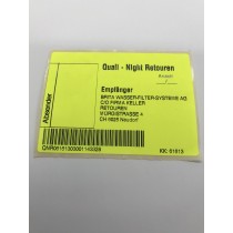 Ungebrauchte Retourenetikette Qualinight 